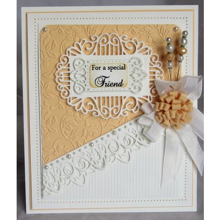 Creative Expressions Stamping and embossing stencil, Dainty Oval Frame