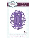 Creative Expressions Stamping and embossing stencil, Dainty Oval Frame