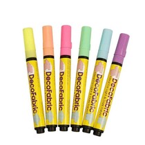 Deco andre stoffer - sortiment, 3 mm streg, neonfarver, 6 Sort.