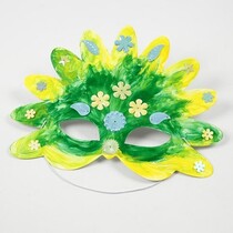 Bastelset: 16 Fairy Tale Maskers, H: 13,5-25 cm, 220 g + Sequin Mix, Maat 15-45 mm