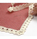DECOUPAGE AND ACCESSOIRES Crochet, B: 19 mm, cream, sold by the meter