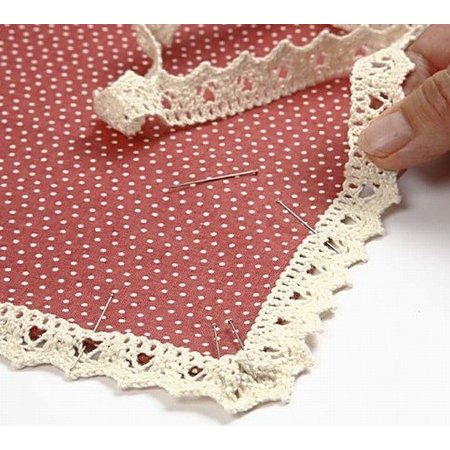DECOUPAGE AND ACCESSOIRES Crochet, B: 19 mm, cream, sold by the meter