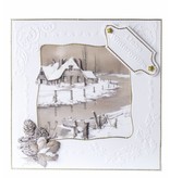 BASTELSETS / CRAFT KITS: Sepia Cards Christmas Craft Kit Staf Wesenbeek quadr. Mailbox, Robin