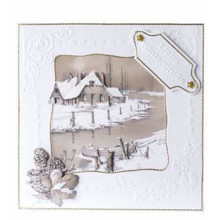 BASTELSETS / CRAFT KITS: Sepia Kerstkaarten Craft Kit Staf Wesenbeek quadr. Brievenbus, Robin