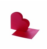 KARTEN und Zubehör / Cards Corazón tarjetas y sobres, tamaño de tarjeta de 12,5x12,5 cm, de color rojo, 10 tarjetas en un conjunto