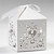 Dekoration Schachtel Gestalten / Boxe ... 12 Decorative Box, 5,3x5,3 cm, wit, met hart