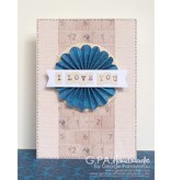 Embellishments / Verzierungen Pinwheels of designer paper "Sew Lovely"
