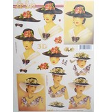 Bücher und CD / Magazines 3D libro A5, las mujeres con el sombrero