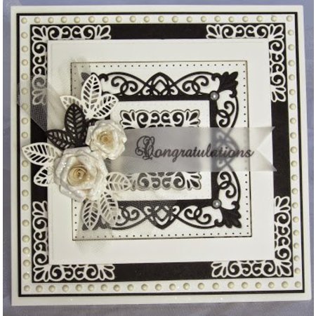 Creative Expressions Stamping and embossing stencil, New York Collection, noble frame rectangle