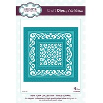 Stanz- und Prägeschablone,New York Collection, Times Square, edle Rahmen Rechteck