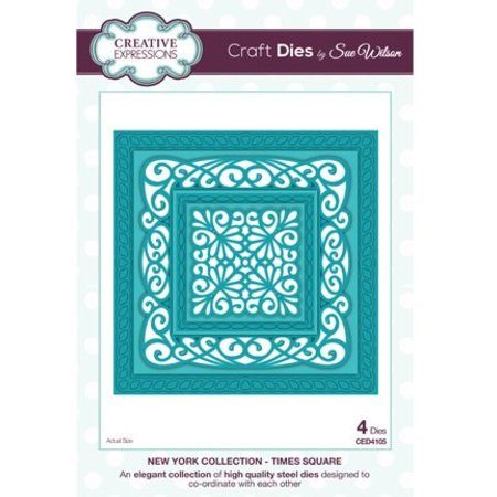 Creative Expressions Stamping and embossing stencil, New York Collection, Times Square, noble frame rectangle