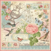 Designer Paper "Botanical Tea", 30.5 x 30.5 cm