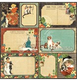 Graphic 45 Designerpapier "Raining Cats and Dogs -Four-Legged Friend", 30,5 x 30,5cm