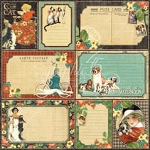 Designer de papel "chovendo gatos e cães - amigo de quatro patas", 30,5 x 30,5 cm