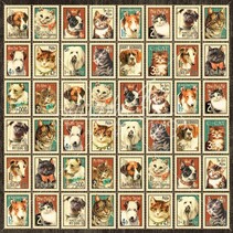 Designerpapier "Raining Cats and Dogs - Mr. Whiskers", 30,5 x 30,5cm