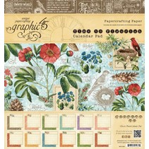 Designerblock "Time to Flourish - Calendar", 20 x 20 cm
