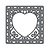TONIC Tonic, stempelen en embossing stencil, Plein met hart, punch basis, 2 template