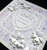 TONIC Tonic, stamping and embossing stencil, Square with heart, punch base, 2 template