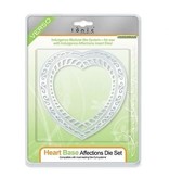 TONIC Tonic, stempelen en embossing stencil, Genot Affecties hart punch, 2 template