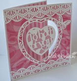 TONIC Tonic, stempelen en embossing stencil, Genot Affecties hart punch, 2 template
