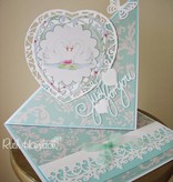 TONIC Tonic, stempelen en embossing stencil, Genot Affecties hart punch, 2 template