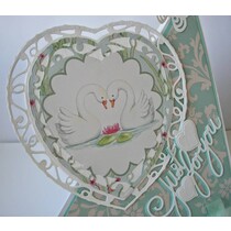 Tonic, estampagem e gravação stencil, indulgência Afetos coração soco, 2 template