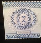 TONIC Tonic, presning og prægning stencil, Delicate latice, oval punch, 5 skabelon