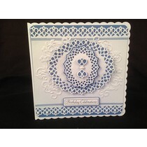 Tonic, stamping and embossing stencil, Delicate latice, oval punch, 5 template