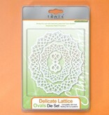 TONIC Tonic,Stanz-und Prägeschablone, Delicate latice, Oval Stanz, 5 Schablone