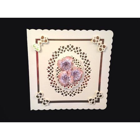 TONIC Tonic, presning og prægning stencil, Delicate latice, oval punch, 5 skabelon