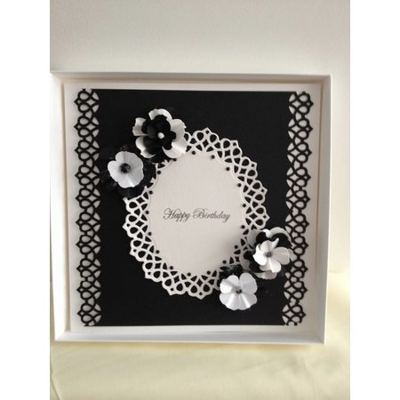 TONIC Tonic, presning og prægning stencil, Delicate latice, oval punch, 5 skabelon