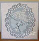 TONIC Tonic, estampagem e gravação stencil, latice Delicate, soco oval, 5 template