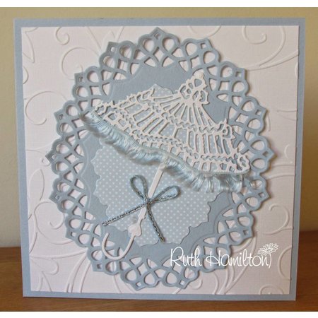 TONIC Tonic, estampagem e gravação stencil, latice Delicate, soco oval, 5 template