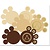 KARTEN und Zubehör / Cards 3 patas cartões de luxo, laminado a ouro, marrom, bege, creme