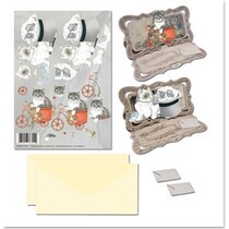 Bastelset notecards med dyremotiver kat