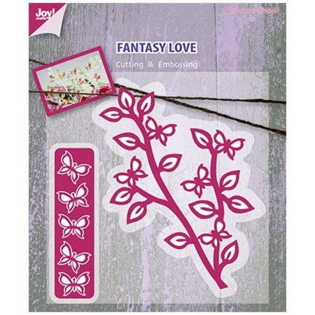 Joy!Crafts und JM Creation Cutting and embossing stencil branch with butterflies