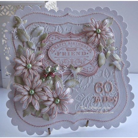 Creative Expressions Stempelen en embossing stencil, Delicate Daisies Blossoms