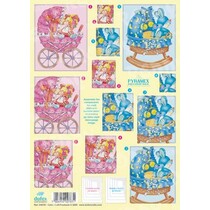 Dufex-Pyramex: die corte folha de nascimento, carrinhos, berços