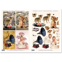 Stanzbogenset pour 4 Cartes Musique