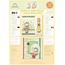 Leane Creatief - Lea'bilities Os cartões com envelopes - kit 3D do Bambinie - verde / ouro