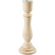 Candlesticks made of wood - with a metal insert for candles with 2 cm diameter