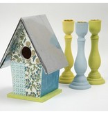 Objekten zum Dekorieren / objects for decorating Kerzenhalter aus Holz - mit Metalleinlage für Kerzen mit 2 cm Durchmesser