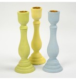 Objekten zum Dekorieren / objects for decorating Candelieri in legno - con inserto in metallo per candele con diametro di 2 centimetri