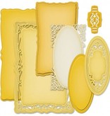 Spellbinders und Rayher Spellbinder, estampado y cliché de estampado, marco Pretty decorativo