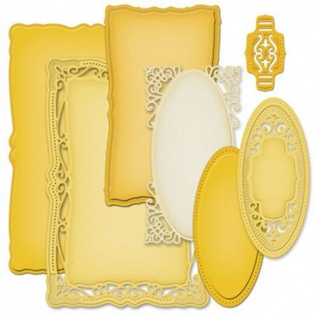 Spellbinders und Rayher Spellbinder, estampado y cliché de estampado, marco Pretty decorativo