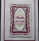 Spellbinders und Rayher Spellbinder, estampado y cliché de estampado, marco Pretty decorativo