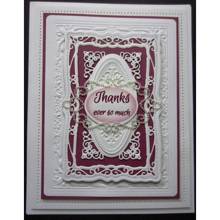 Spellbinders und Rayher Spellbinder, estampado y cliché de estampado, marco Pretty decorativo