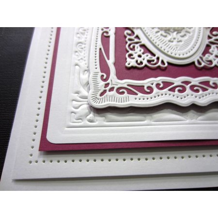 Spellbinders und Rayher Spellbinder, estampado y cliché de estampado, marco Pretty decorativo