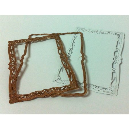 Spellbinders und Rayher Spellbinder, estampado y cliché de estampado, marco Pretty decorativo