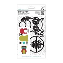 X-cut, modelo soco, A5 Set (9pcs) - Owl